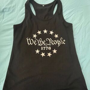 We The People 1776 Graphic Racerback Tank Top - Black